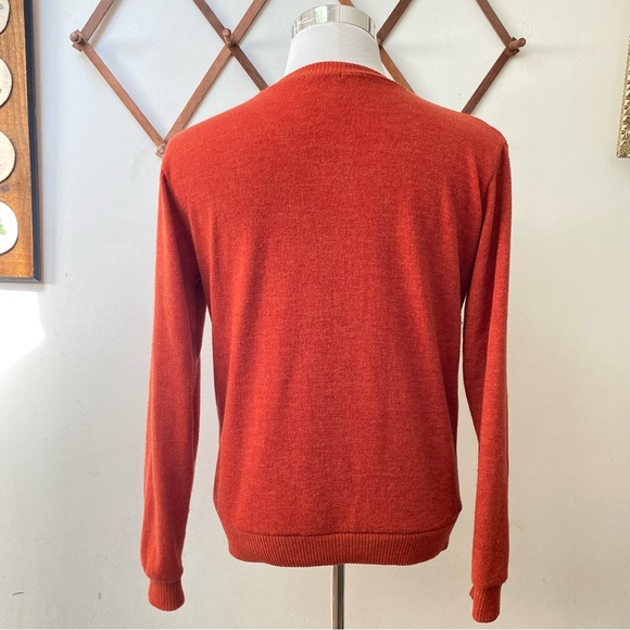 Terrycloth Burnt Orange Sweater - Picture 3 of 12
